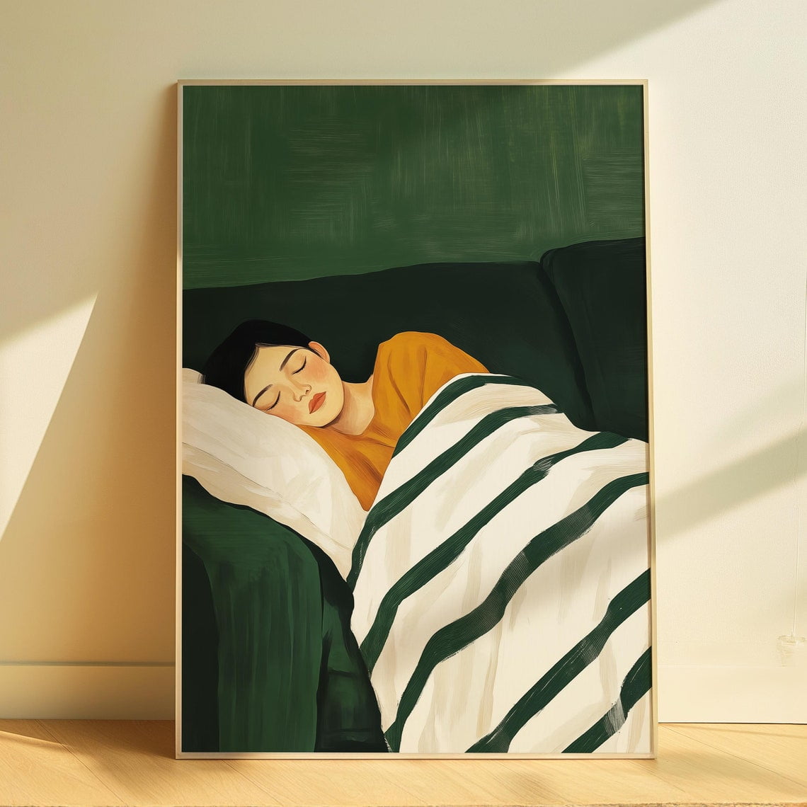 View of Large handmade Abstract Orange Brown Beige Painting Modern Minimalist ...