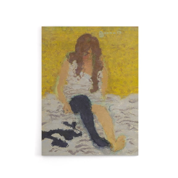 Woman Putting on Her Stockings Bonnard Canvas Wall Art Print 24x32"