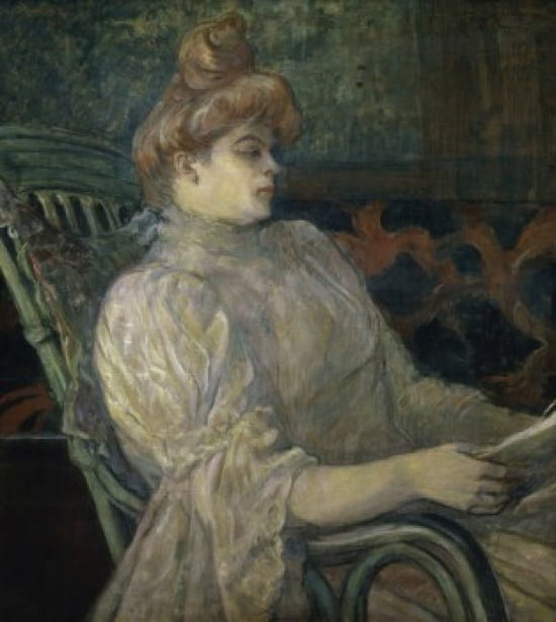 Woman Reading (Femme Lisant) Henri de Toulouse-Lautrec (1864-1901French) Annenberg Collection Palm Springs Canvas Art - Henri de Toulouse-Lautrec (18 x 24)