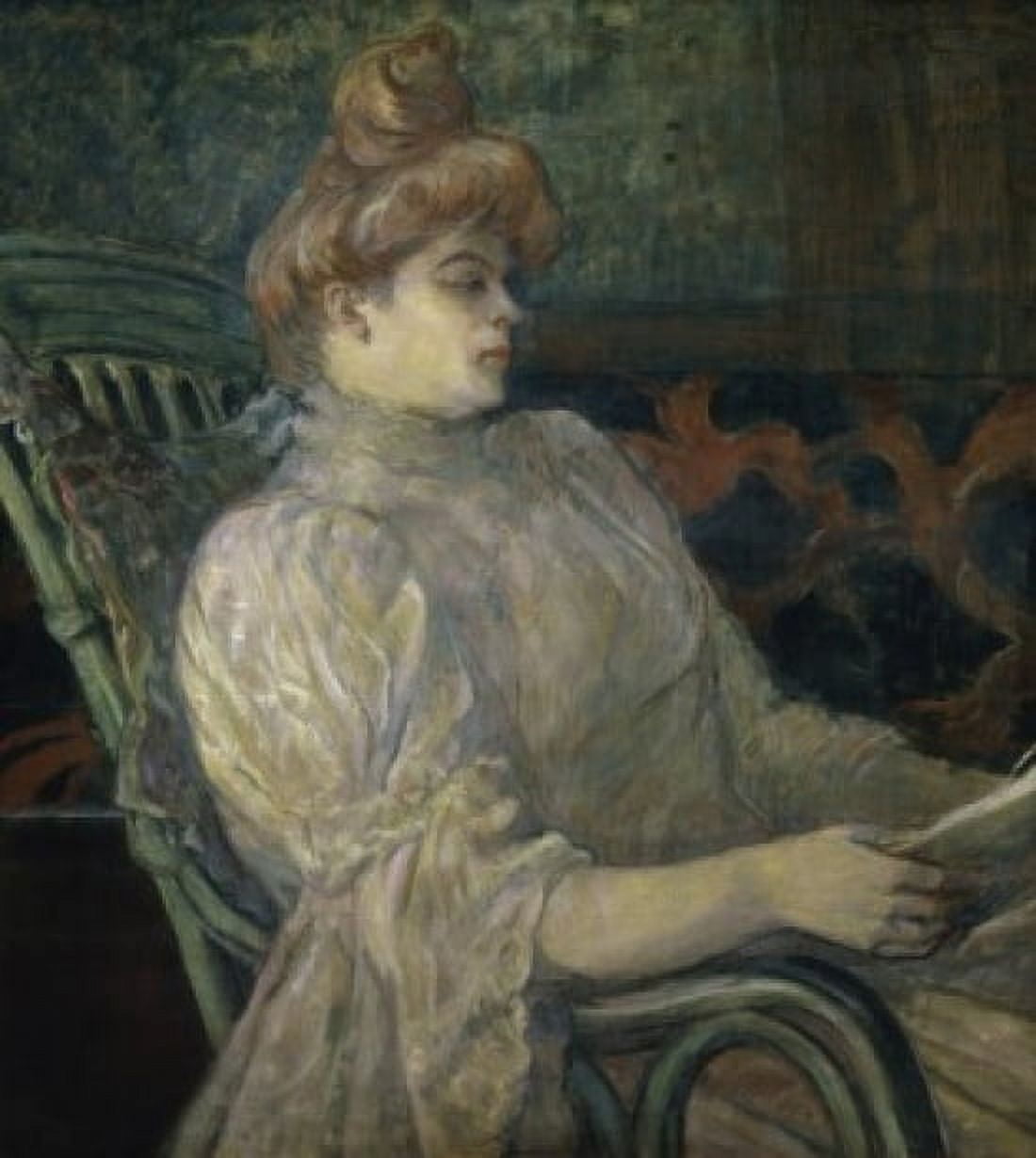 Woman Reading (Femme Lisant) Henri de Toulouse-Lautrec (1864-1901French) Annenberg Collection Palm Springs Canvas Art - Henri de Toulouse-Lautrec (24 x 36)