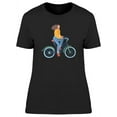 thumbnail image 1 of Woman Riding Bicycle T-Shirt Women -Image by Shutterstock, Female Small, 1 of 2