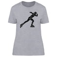 thumbnail image 1 of Woman Riding On Skates  T-Shirt Women -Image by Shutterstock, Female XX-Large, 1 of 2