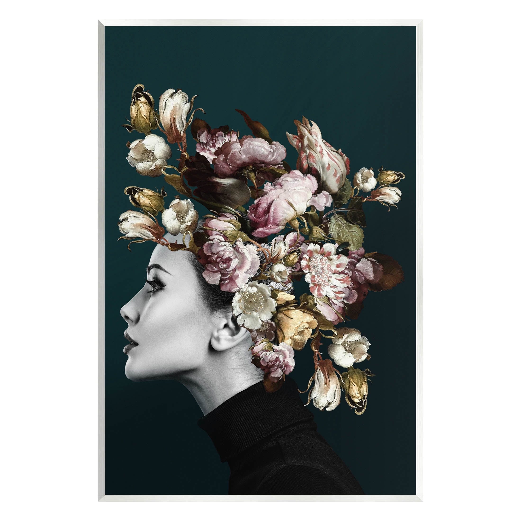 Woman Rose Floral Arrangement Botanical & Floral Graphic Art Unframed Art Print Wall Art