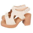 thumbnail image 1 of Woman Sandals Summer Women's Fashionable Casual Summer Solid Color Fish Mouth Head Style High Heels Sandals Beige, 1 of 8