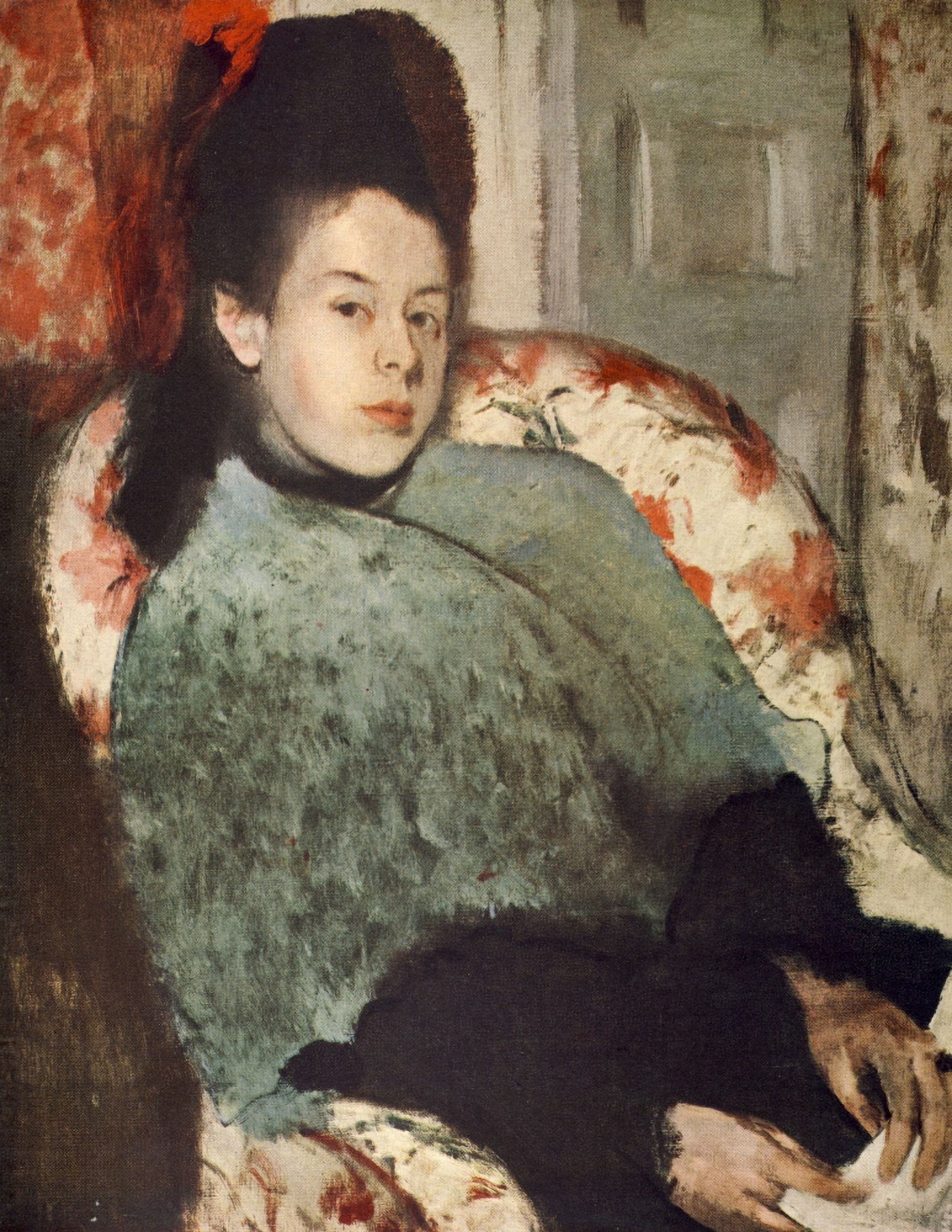 Woman Seated Canvas Art - Edgar Degas (18 x 24)