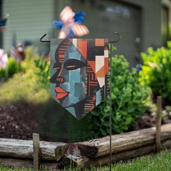 Woman Side Face Garden Flag 18" x 12.5" Double Sided Yard Lawn Outdoor Decor Small Yard Flags