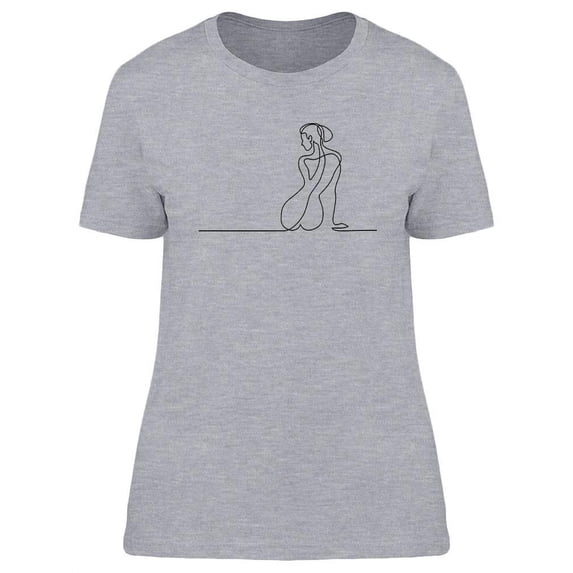 Woman Sitting Back T-Shirt Women -Image by Shutterstock, Female Medium