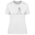 thumbnail image 1 of Woman Sitting Back T-Shirt Women -Image by Shutterstock, Female XX-Large, 1 of 2