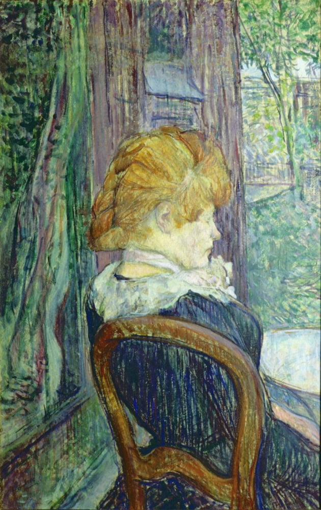 Woman Sitting In A Garden Canvas Art - (24 x 36)