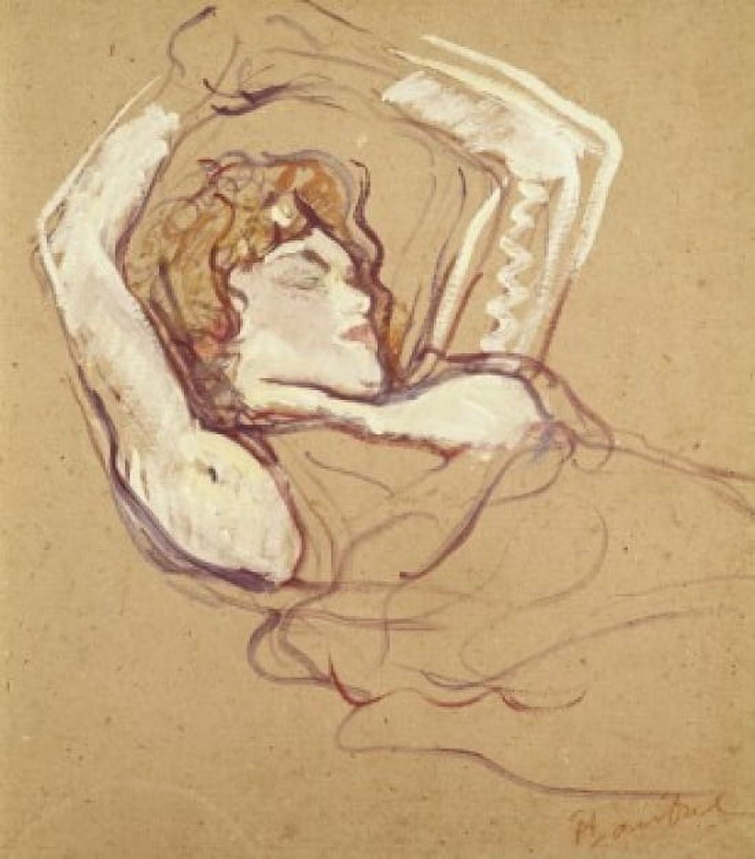 Woman Sleeping on the Back Henri de Toulouse-Lautrec (1864-1901 French) Musee Toulouse-Lautrec Albi France Canvas Art - Henri de Toulouse-Lautrec (24 x 36)