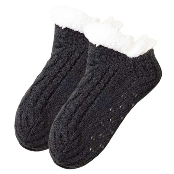 Woman Socks Slipper Socks with Grippers Fuzzy Socks Non Bottoms Cozy Warm House Slippers Cute Socks