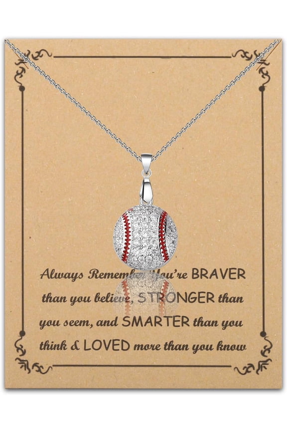 Woman Softball Necklace - Softball Charm Jewelry Gift for Players