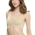 thumbnail image 1 of Woman Solid Color Cross Side Buckle Without Rims Gathered Sports Underwear Sleep Bra, 1 of 4