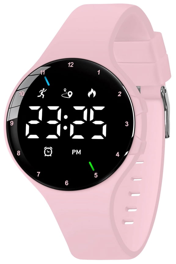 Woman Sports Watches, Digital Watch with Timer, Dual Vibrating Alarms, LED Display,Pedometer Woman Sports Watch Valentine's Day Gift