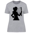 thumbnail image 1 of Woman Stay In Dancing Pose T-Shirt Women -Image by Shutterstock, Female Medium, 1 of 2
