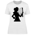 thumbnail image 1 of Woman Stay In Dancing Pose T-Shirt Women -Image by Shutterstock, Female x-Large, 1 of 2