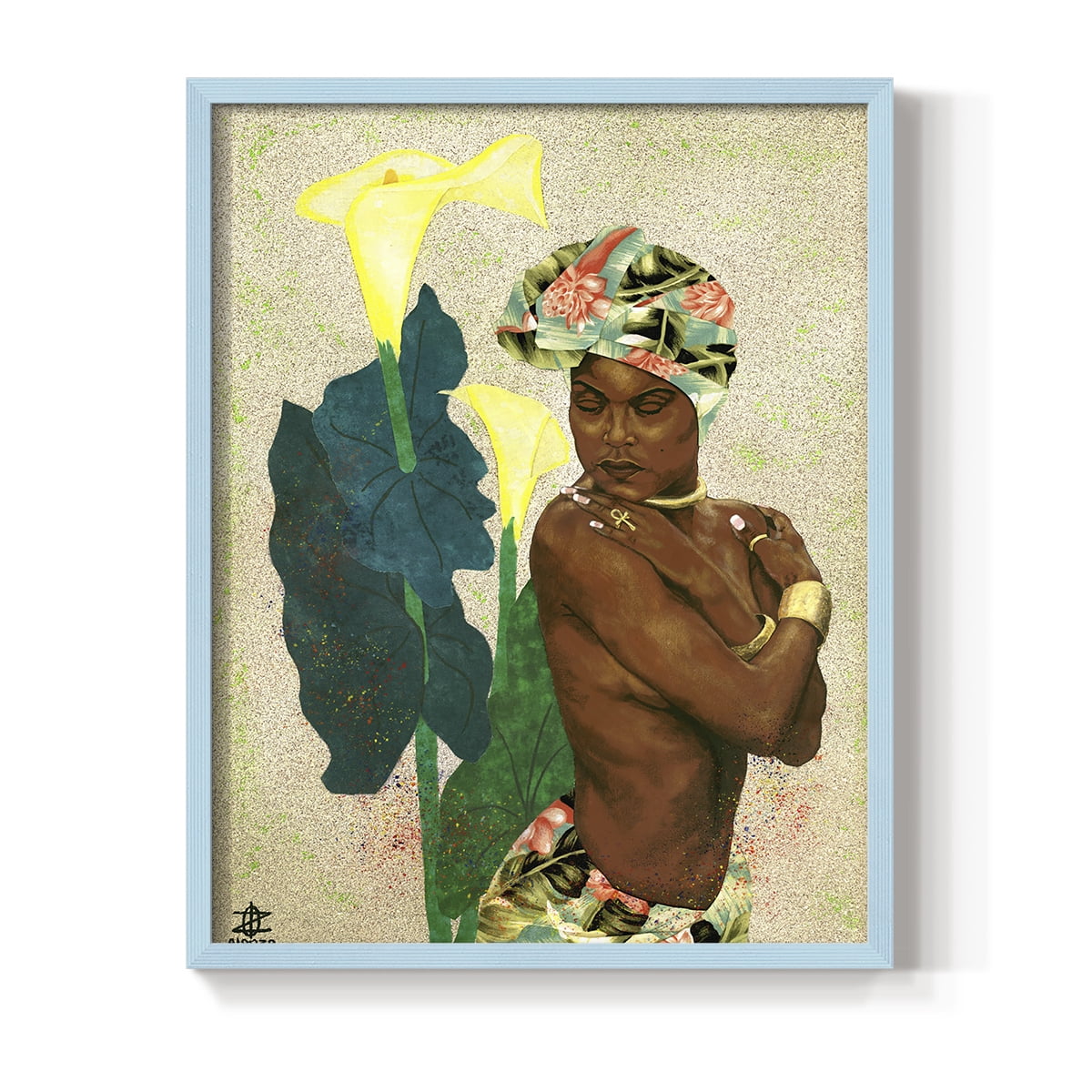 Woman Strong II Framed Print - Solid Wood in Single Picture Frame Solid Wood 2 Framed Print