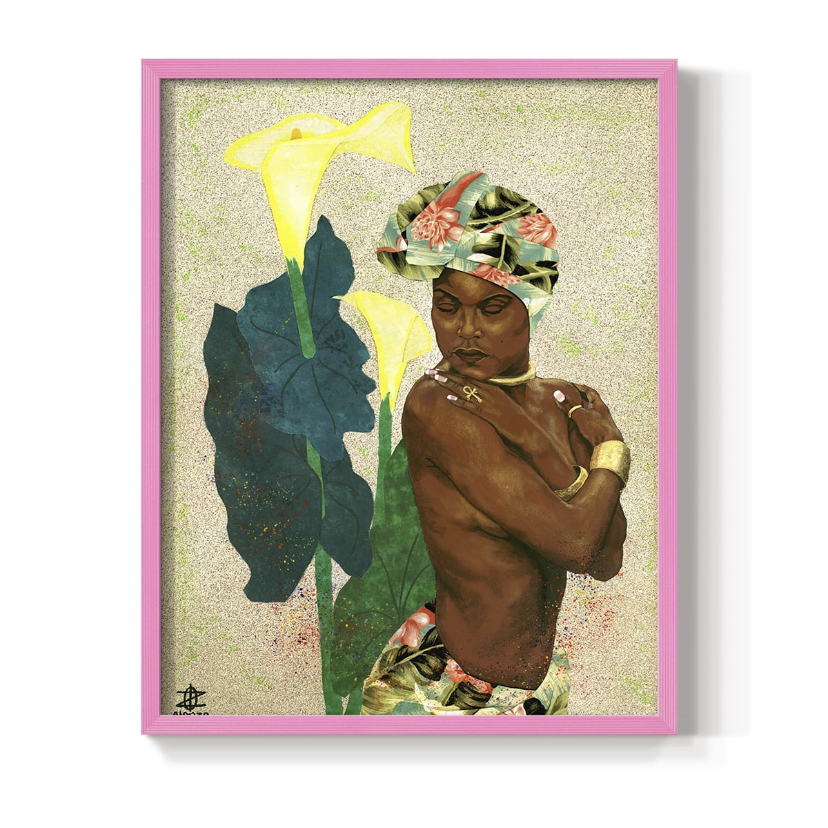 Woman Strong II Framed Print - Solid Wood in Single Picture Frame Solid Wood 2 Framed Print