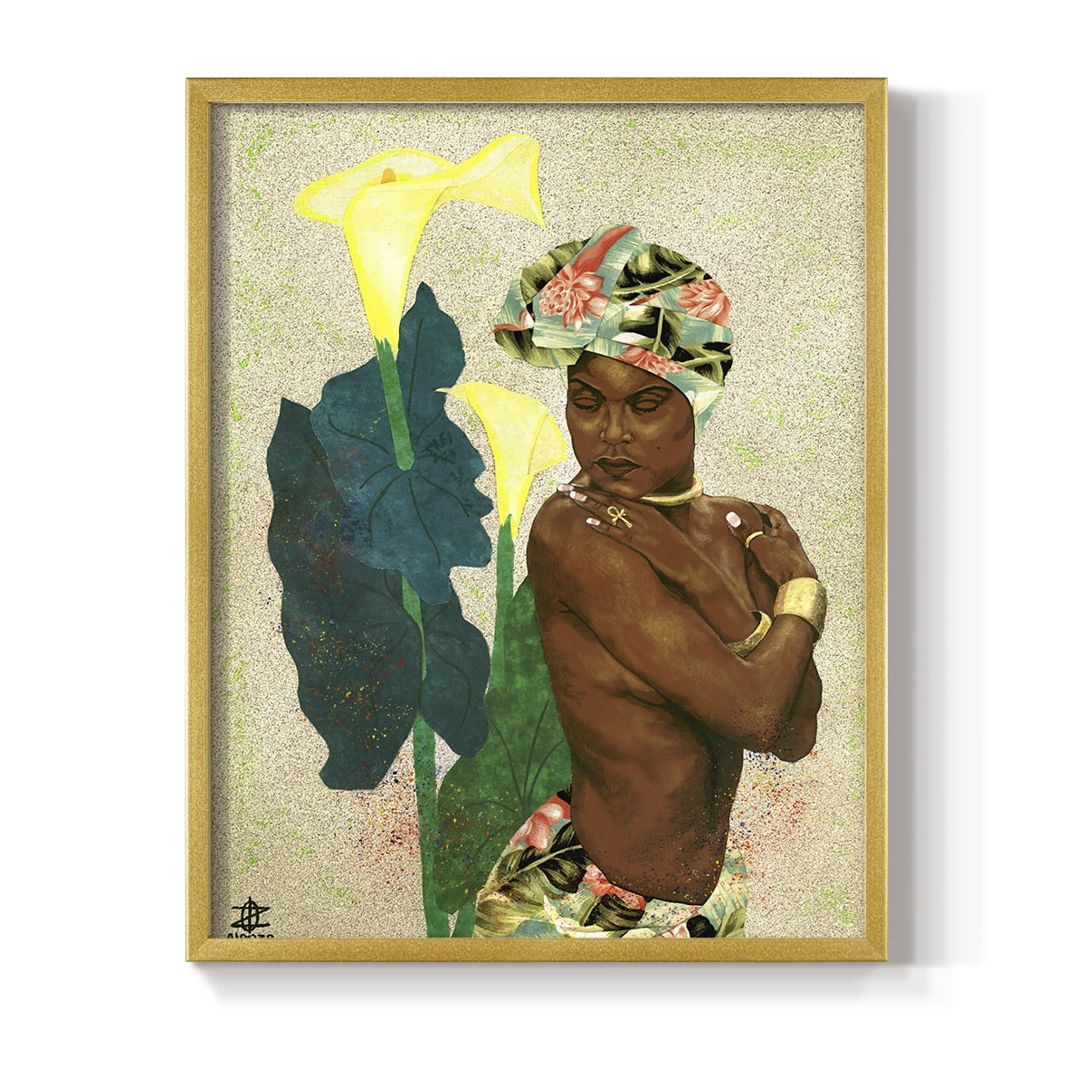 Woman Strong II Framed Print - Solid Wood in Single Picture Frame Solid Wood 2 Framed Print