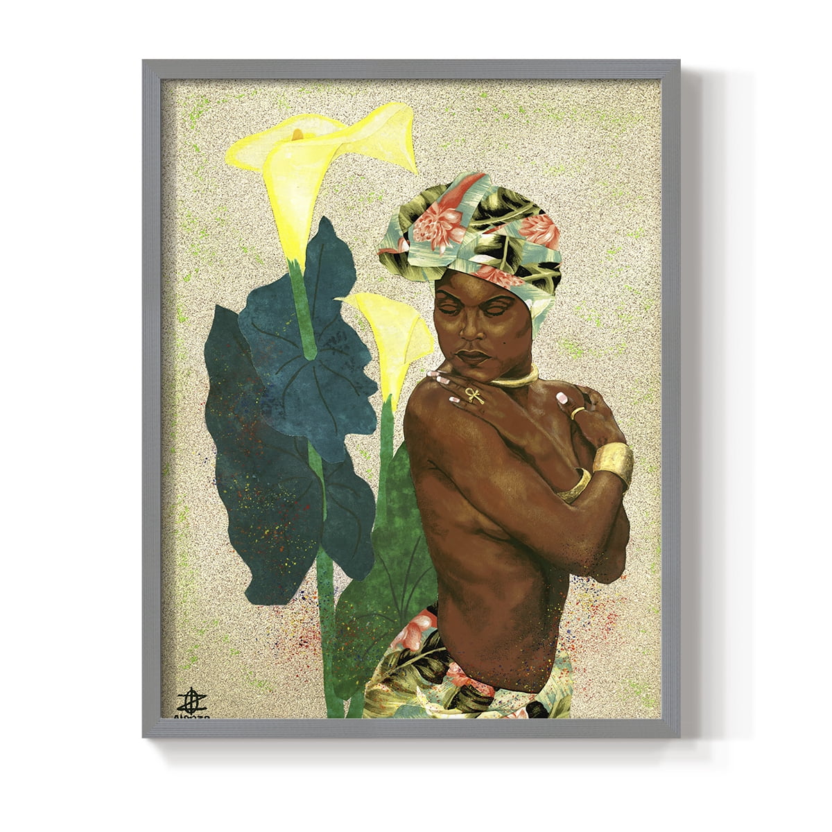 Woman Strong II Framed Print - Solid Wood in Single Picture Frame Solid Wood 2 Framed Print