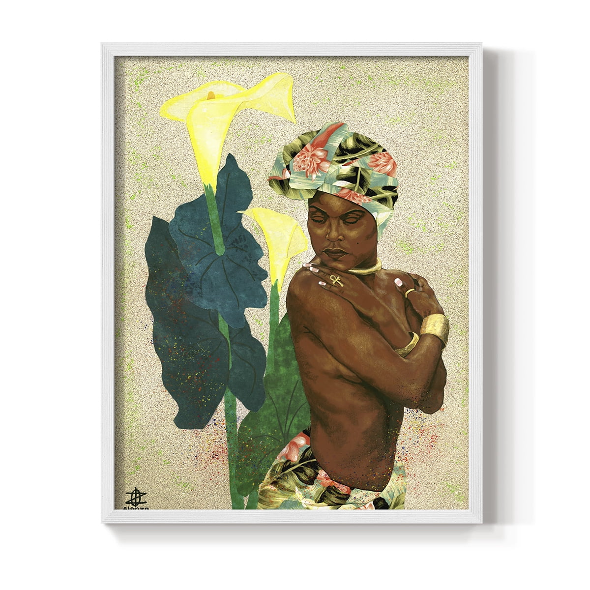 Woman Strong II Framed Print - Solid Wood in Single Picture Frame Solid Wood 2 Framed Print