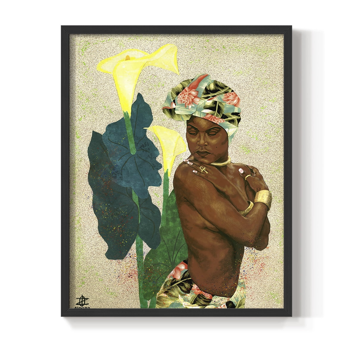 Woman Strong II Framed Print - Solid Wood in Single Picture Frame Solid Wood 2 Framed Print