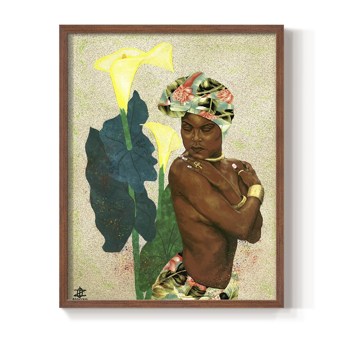 Woman Strong II Framed Print - Solid Wood in Single Picture Frame Solid Wood 2 Framed Print