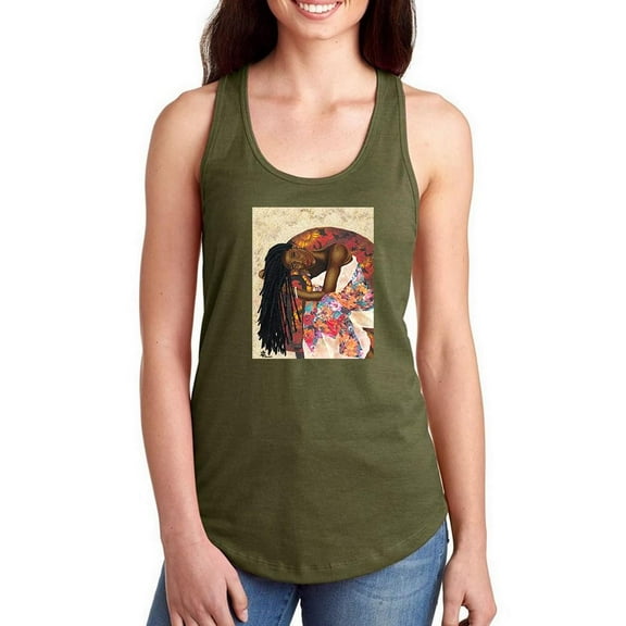 Woman Strong Iii Racerback Tank Women -Alonzo Saunders Designs, Female Medium