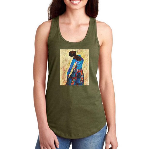 Woman Strong Iv Racerback Tank Women -Alonzo Saunders Designs, Female x-Small