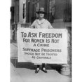 thumbnail image 1 of Woman Suffrage Picket Protests Criminal Arrests Of Militant Protestors From The National Woman'S Party . As, 1 of 2