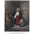 thumbnail image 1 of Woman Taken In Adultery. N'Jesus And The Woman Taken In Adultery.' Color Line Engraving After Gustave Dor 19Th Century., 1 of 3