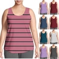 thumbnail image 1 of Woman Tank Top Women Tanks Top Fashion Women's Summer Casual Printed Loose Size Round-neck Camisoles Tank Navy XXXL, 1 of 7