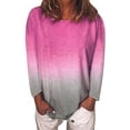 thumbnail image 1 of Woman Tie Dye Harajuku Funny T shirt Ladies Gradient Color Short Long Sleeve Hip Hop Tees Shirts Korean Tops Casual Loose Trendy T-shirt, 1 of 2