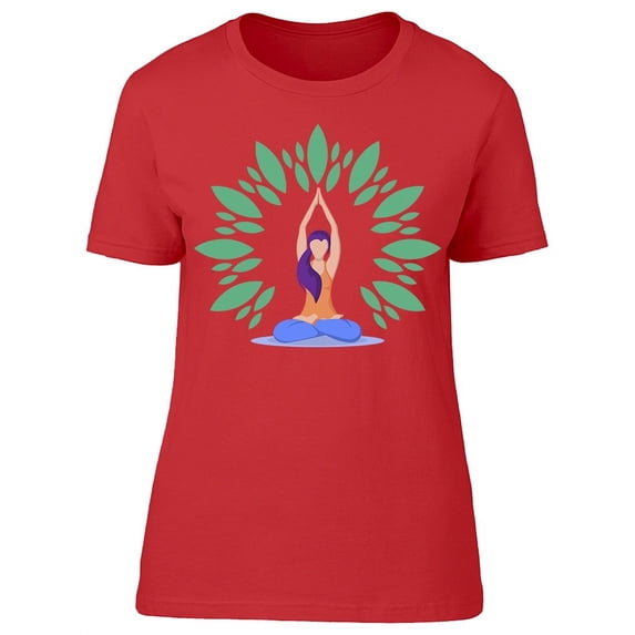 Woman Training Yoga Poses T-Shirt Women -Image by Shutterstock, Female x-Large