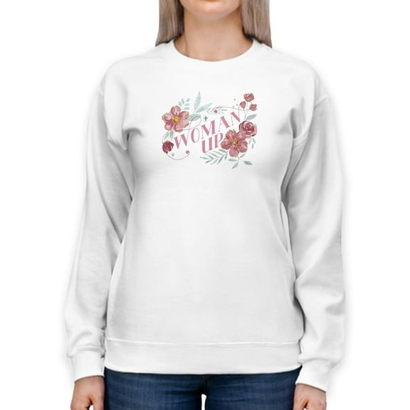 Woman Up I Sweatshirt Women -Grace Popp Designs, Female XX-Large