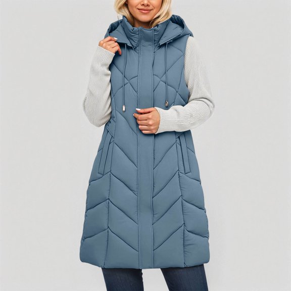 Woman Vest Puffy Vest Full Zip Sleeveless Vest Lightweight Vests Women Winter Vest Womens Vests Fashion Casual