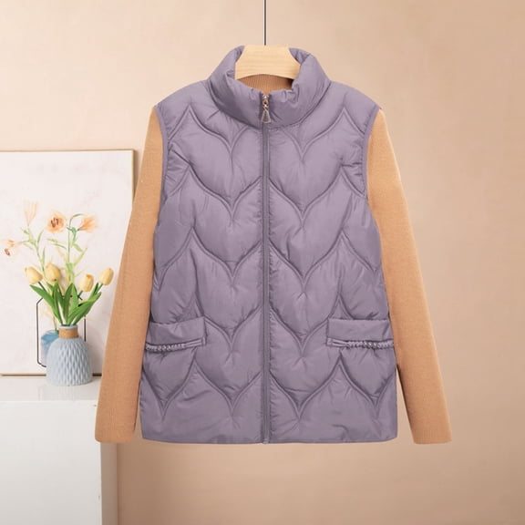 Woman Vest Women's Puffer Vest Zipper Sleeveless Womens Vests Lightweight Women Winter Clothes Women's Clothing