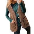 thumbnail image 1 of Woman Vest Womens Vest Button Down Sleeveless Fuzzy Vest Women Cute Fall Outfits Warm Vest for Women, 1 of 4