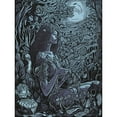 thumbnail image 1 of Woman Waiting in a Moonlit Forest Illustration Unframed Wall Art Print Poster Home Decor Premium, 1 of 5