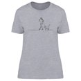 thumbnail image 1 of Woman Walking Her Dog T-Shirt Women -Image by Shutterstock, Female Small, 1 of 2