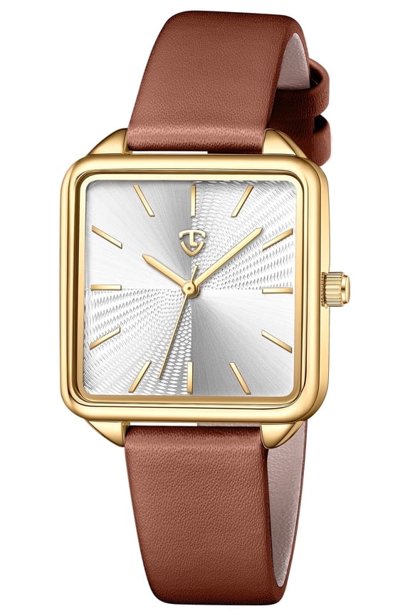 Woman Watch Elegant Square Dial Watches with Leather Strap Waterproof Classic Simple Womens Quartz Watch Gift for Woman