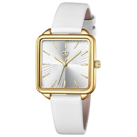 Woman Watch Elegant Square Dial Watches with Leather Strap Waterproof Classic Simple Womens Quartz Watch Gift for Woman