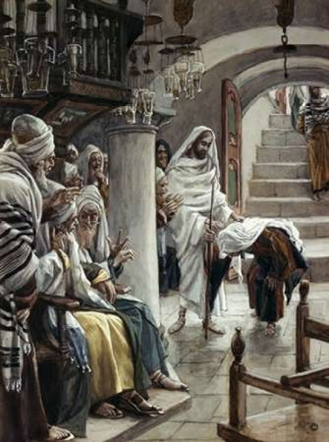 Woman Who Had An Infirmity 18 Years Canvas Art - James Jacques Tissot (18 x 24)