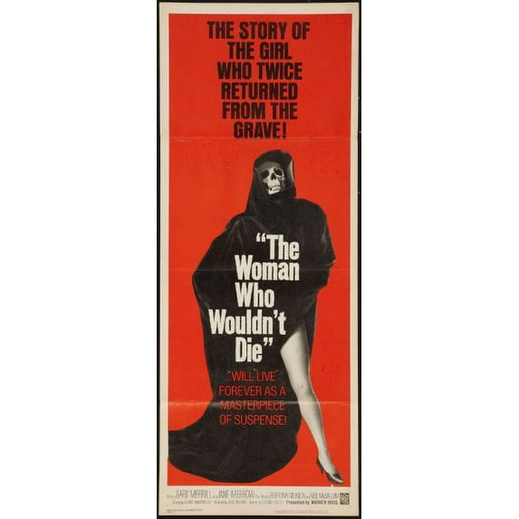 Woman Who Wouldn?T Die The 14x36 Insert Movie Poster Multi-Color Square Adults Best Posters