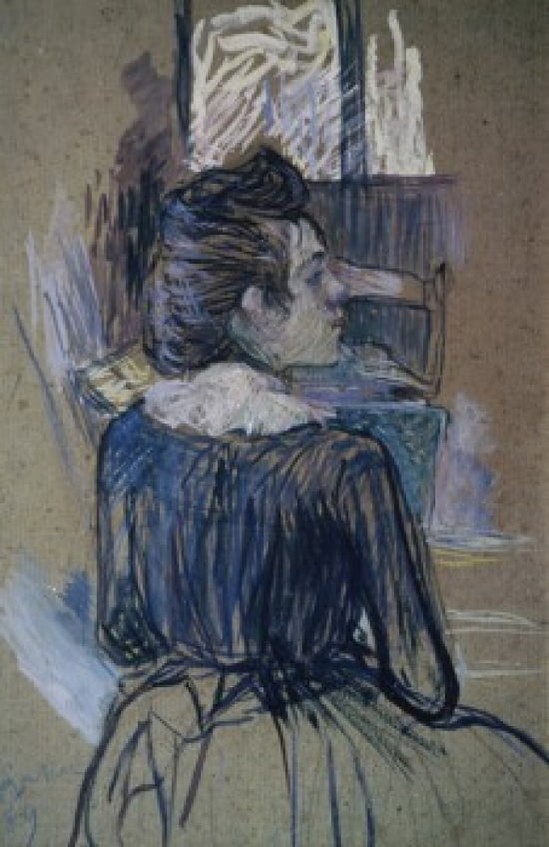 Woman At The Widow 1889 Henri de Toulouse-Lautrec (1864-1901French) Pushkin Museum of Fine Arts Moscow Canvas Art - Henri de Toulouse-Lautrec (18 x 24)