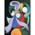 thumbnail image 1 of "Woman With A Flower, Picasso - CANVAS or PRINT WALL ART", 1 of 1