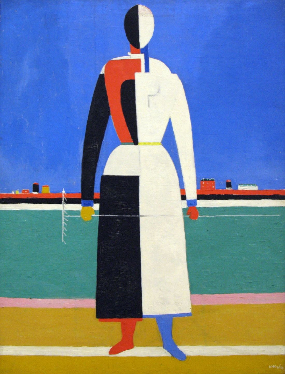 Woman With A Rake Canvas Art - Kazimir Malevich (18 x 24)
