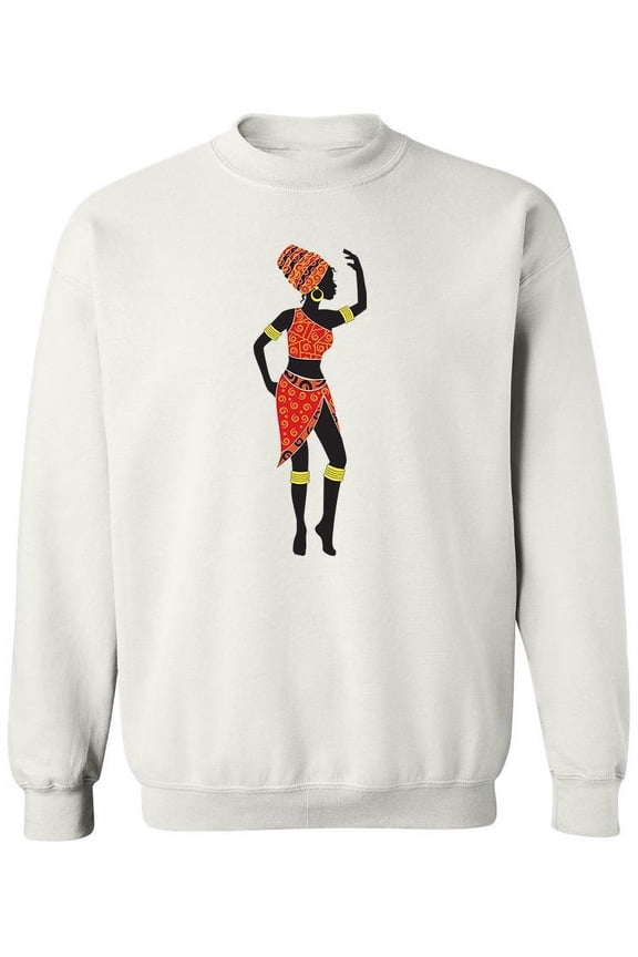 Woman With A Red Loincloth Sweatshirt Women -Image by Shutterstock, Female Medium