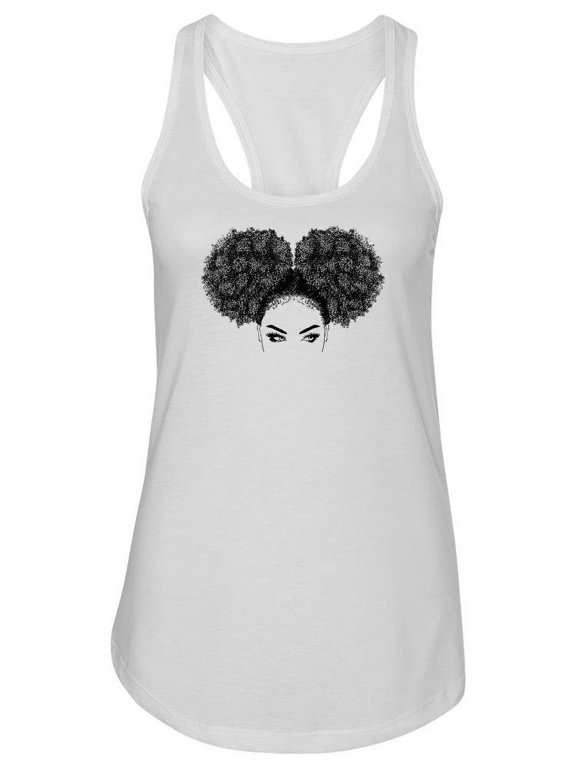 Woman With Afro Buns Tank Women -Image by Shutterstock, Female XX-Large