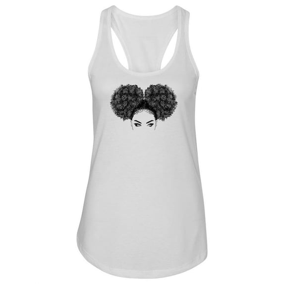 Woman With Afro Buns Tank Women -Image by Shutterstock, Female x-Small